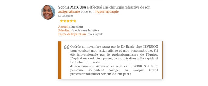 Avis d'un patient satisfait de la chirurgie refractive de sa presbytie à l'Institut Bordelais de la Vision Avis d'un patient satisfait de la chirurgie refractive de sa presbytie à l'Institut Bordelais de la Vision