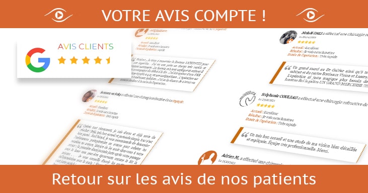 Avis de patients satisfaits de leur chirurgie refractive à l'Institut Bordelais de la Vision Avis de patients satisfaits de leur chirurgie refractive à l'Institut Bordelais de la Vision